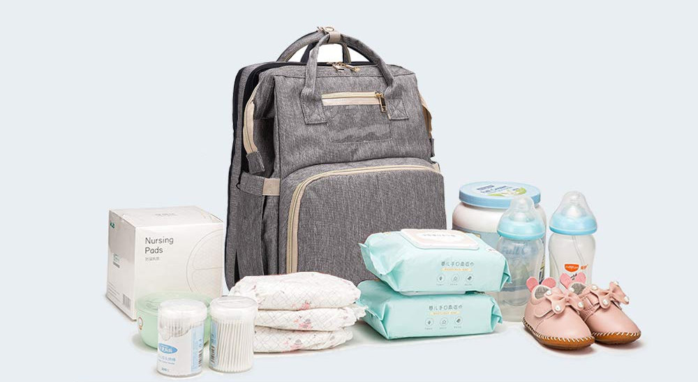 3-in-1 Diaper Bag With Built-in Changing Station/Bassinet