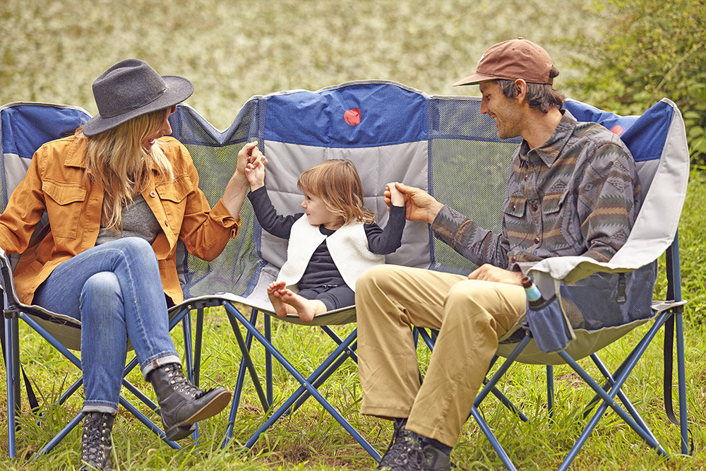 triple folding camping chair