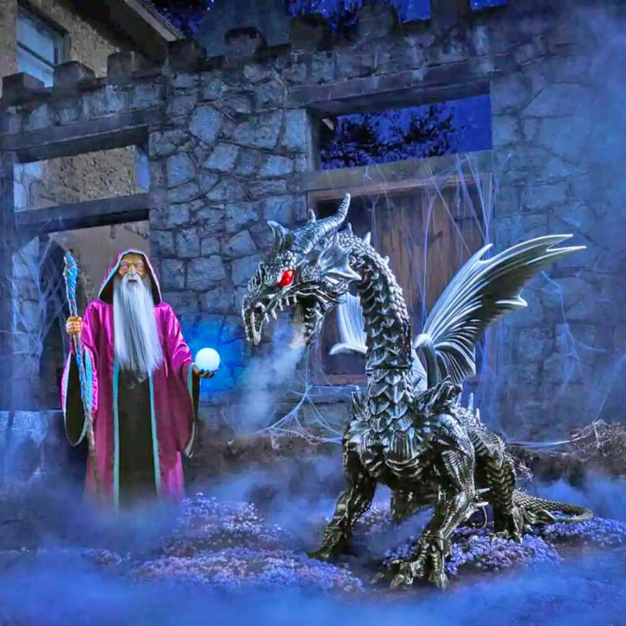 This 6 Foot Tall Fog Breathing Dragon Is The Ultimate Halloween Yard Decor