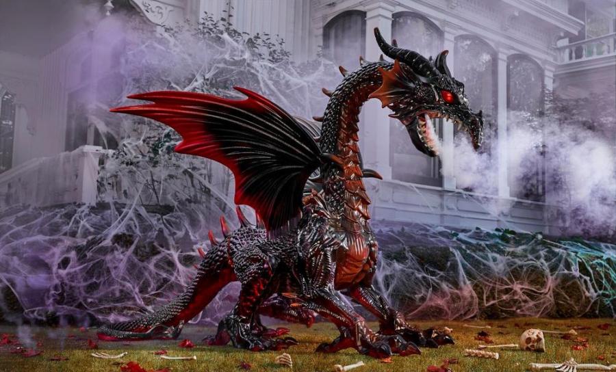 This 6 Foot Tall Fog Breathing Dragon Is The Ultimate Halloween Yard Decor