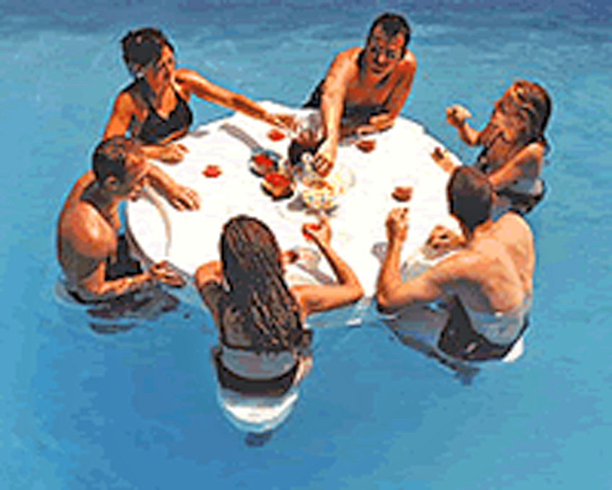 Aquapub Floating Bar Table Seats 6 people