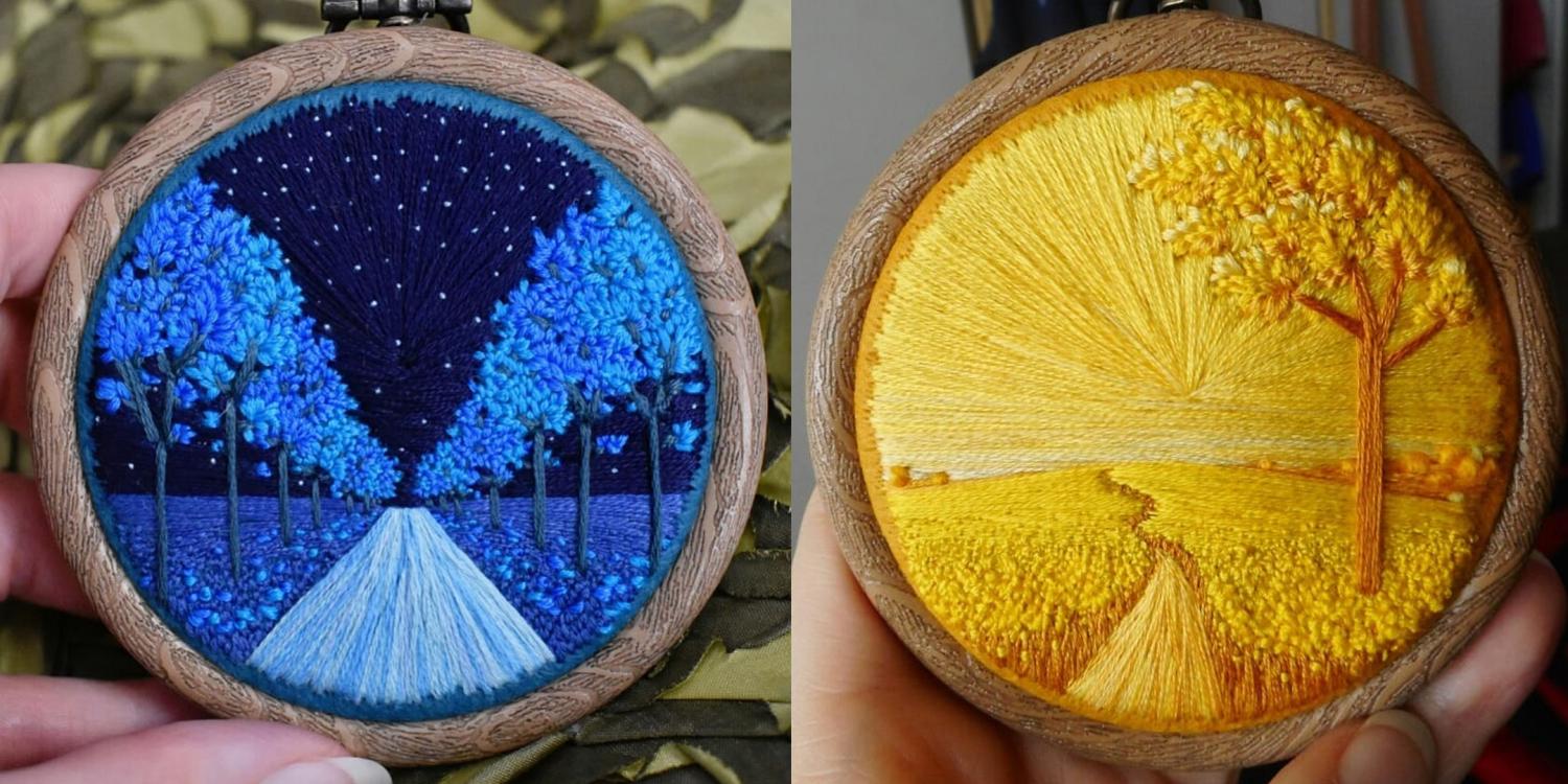 embroidered landscapes