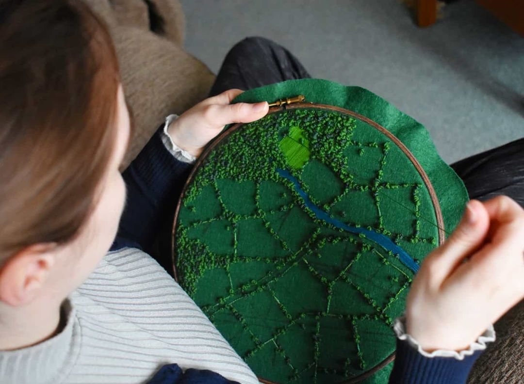 An Artist Creates Colorful Embroideries That Look Like Landscape Art /  Bright Side