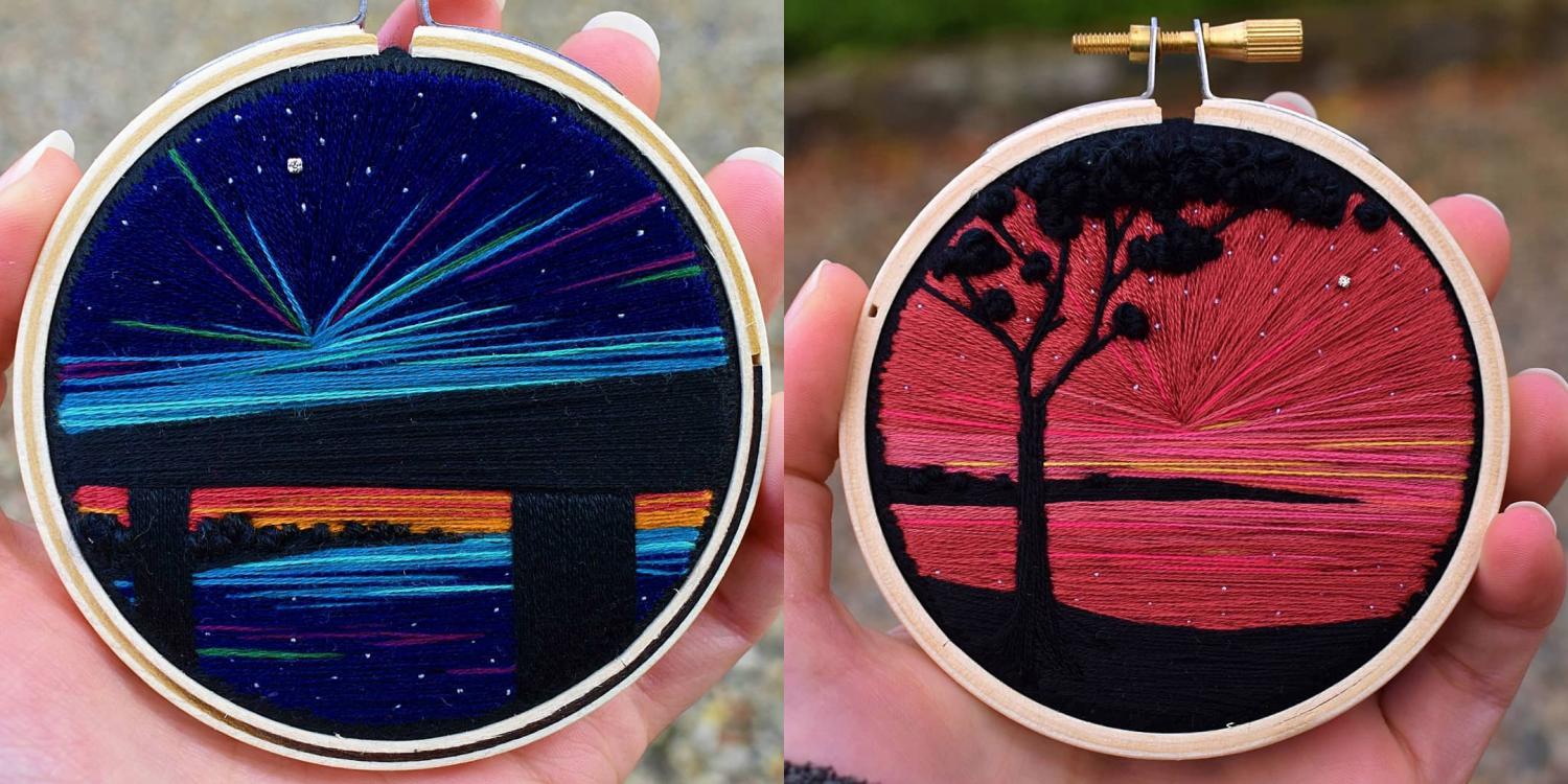 Artist Vera Shimunia Creates Embroidery Pieces That Look Like Mini Paintings