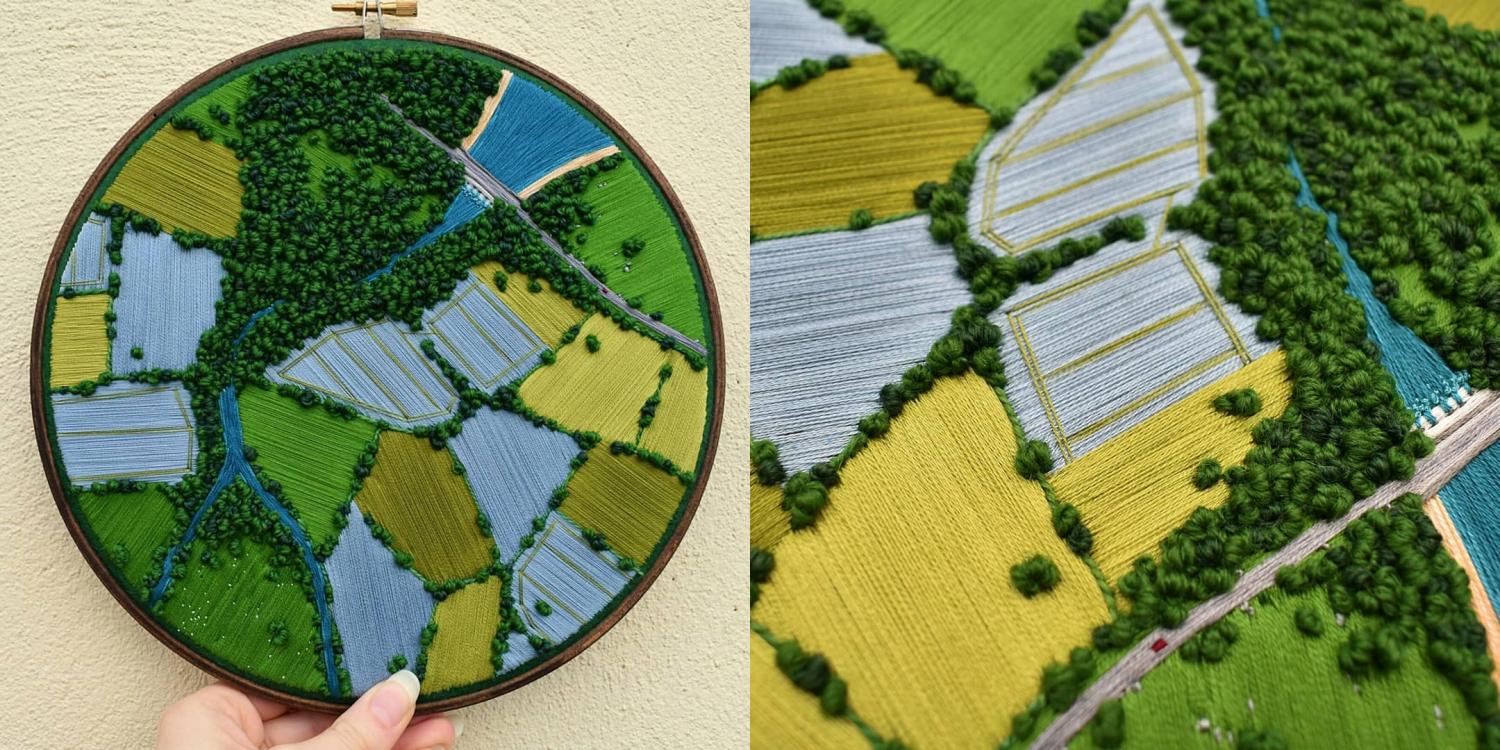 Incredible Mini Embroidery Pieces That Look Like Landscape Paintings - Best embroidery art painting