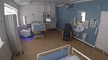 Bacteria-Killing Robot Disinfects Hospital Rooms Autonomously - UVD Robots hospital/hotel room disinfecting UV-robot