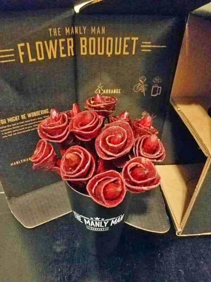 This Bouquet Of Flowers Is Actually Made Of Beef Jerky...Yum