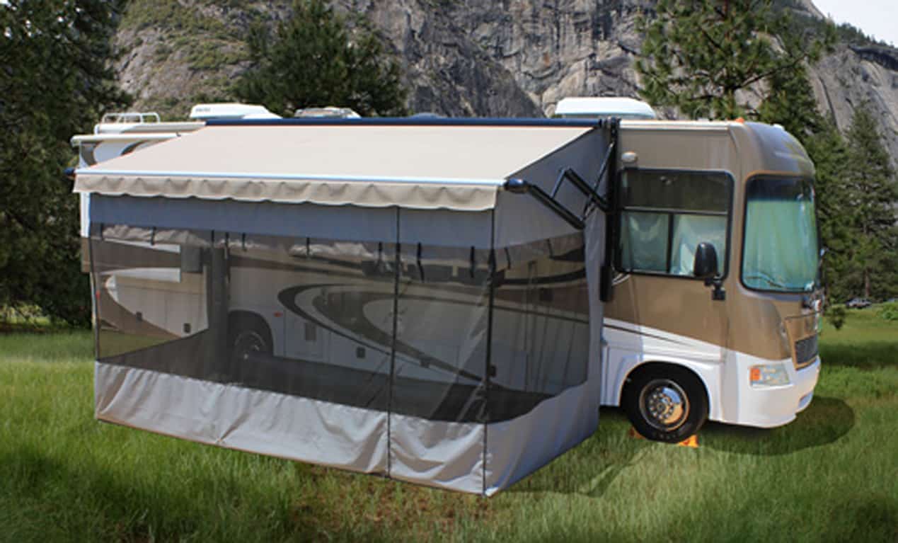 This Camper Attachment Adds a Screenedin Porch To Your Trailer Or RV