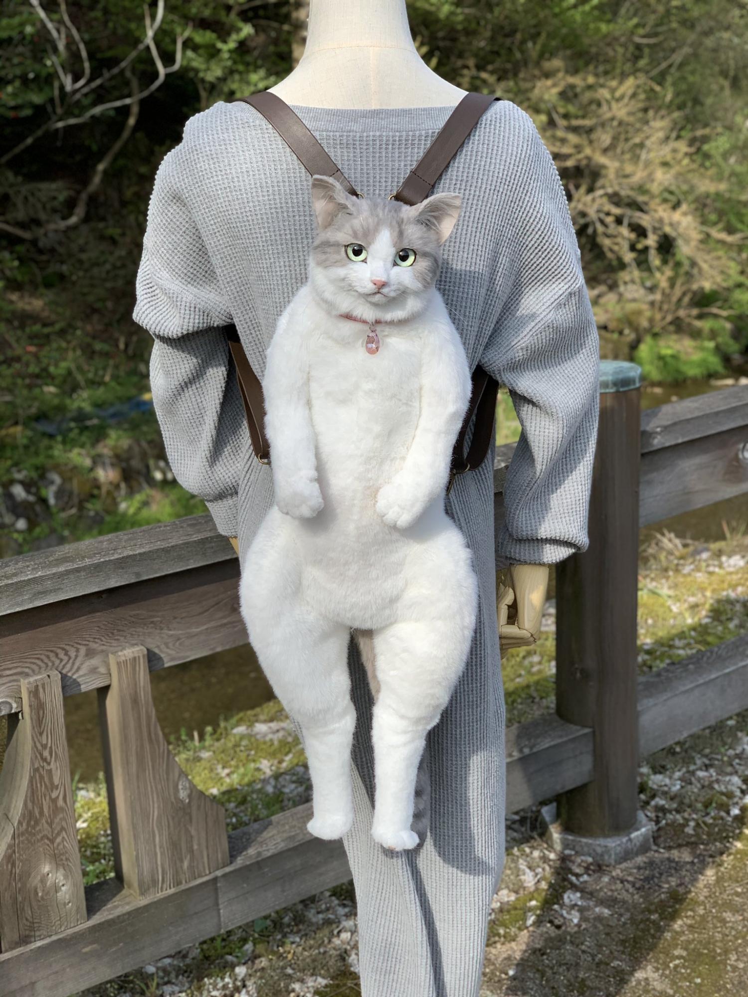 This Cat Backpack Looks Like a Real Live Cat