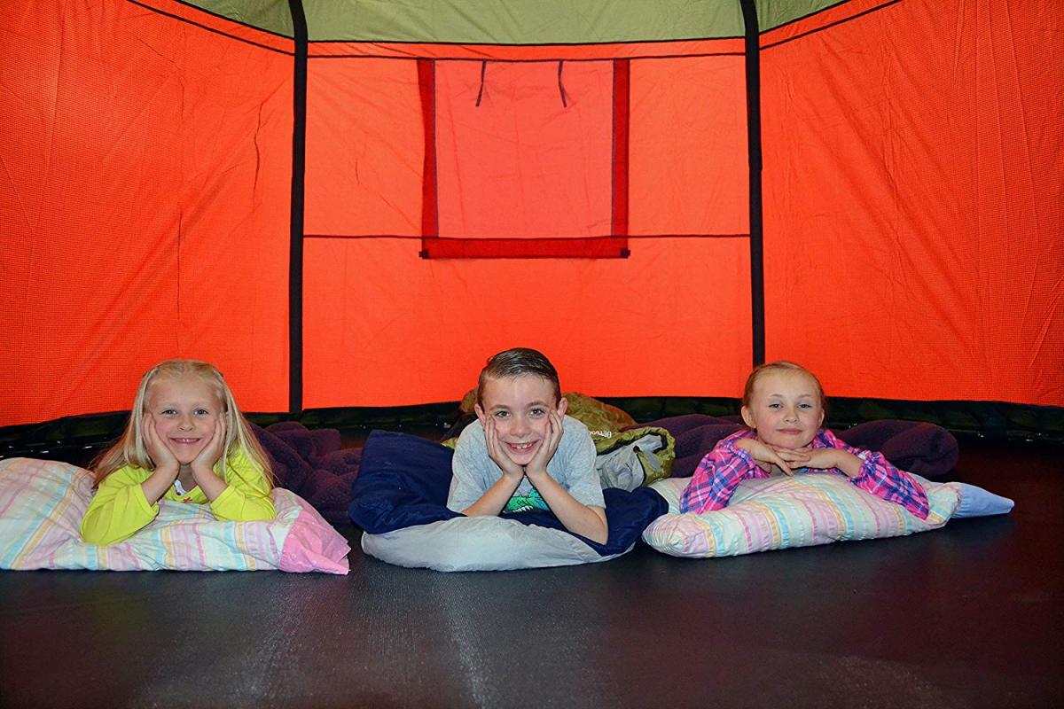 12 Ft Trampoline Cover Enclosure Clubhouse Tent Accessory Rain Resistant Tarp 