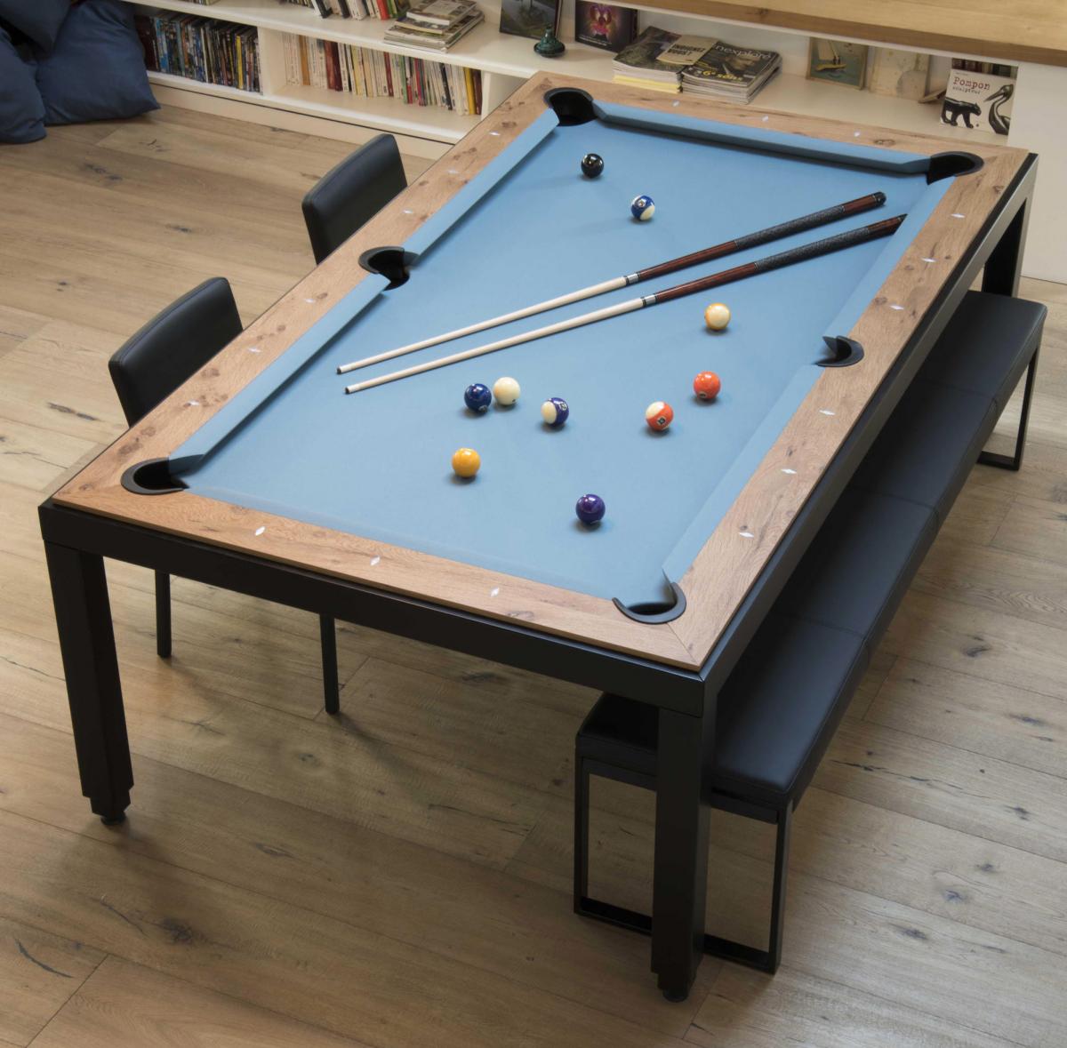 Fusion Pool Table - Multi-function dining table pool table - Incredible design unique billiard table