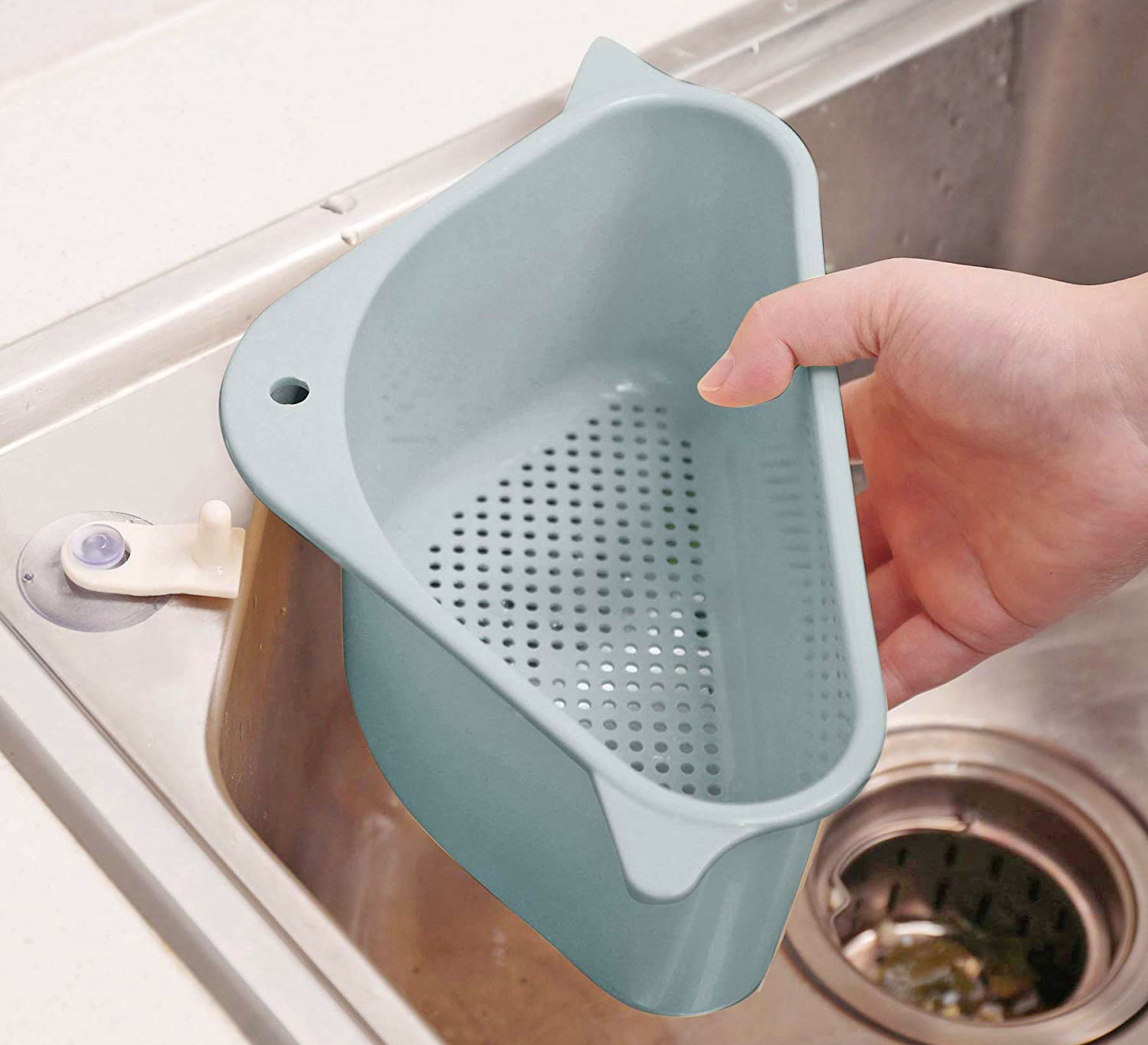 This Corner Sink Basket Will Make Cleaning And Cooking So Much Easier 7148 