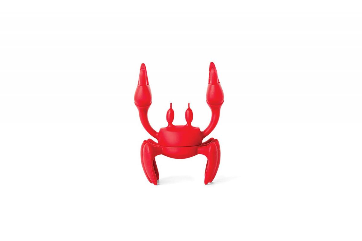 Crab cooking spoon holder - spinning crab shaped spoon holder and steam releaser