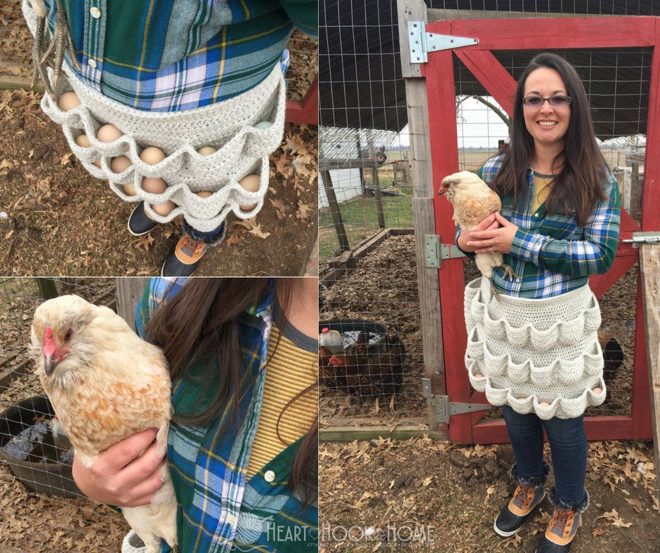 This Crochet Egg Apron Helps You Carry Tons Of Eggs - A Must Have for  Chicken Owners - Kitchen Fun With My 3 Sons