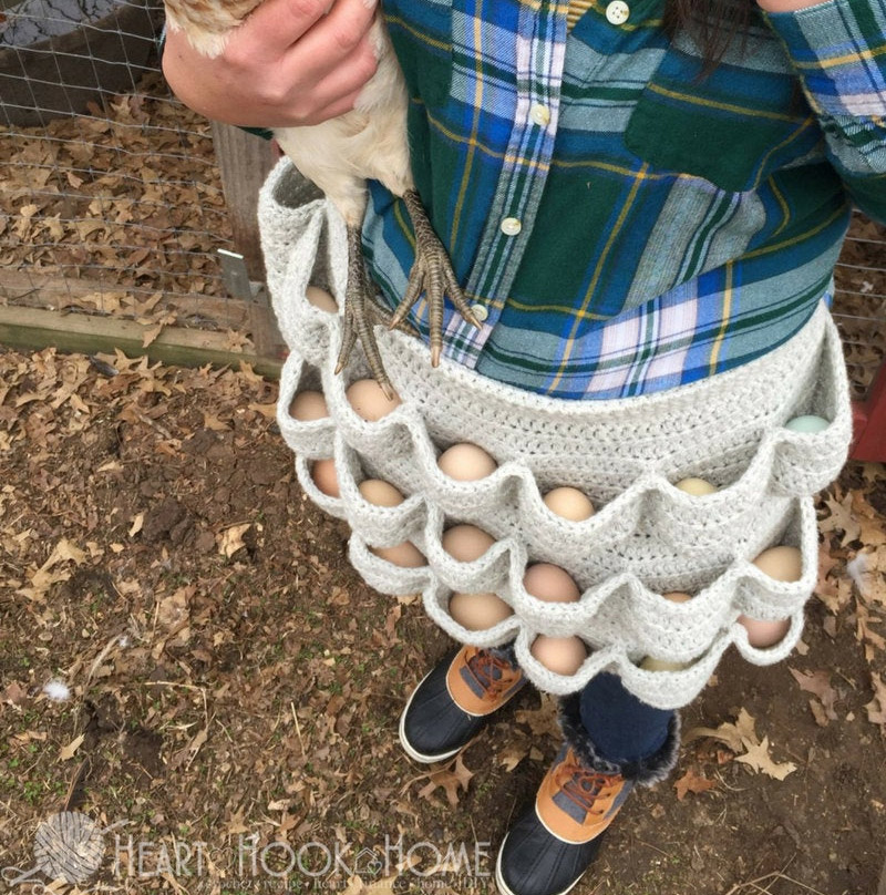 Crochet Egg Apron - Pattern to knit your own crochet egg apron