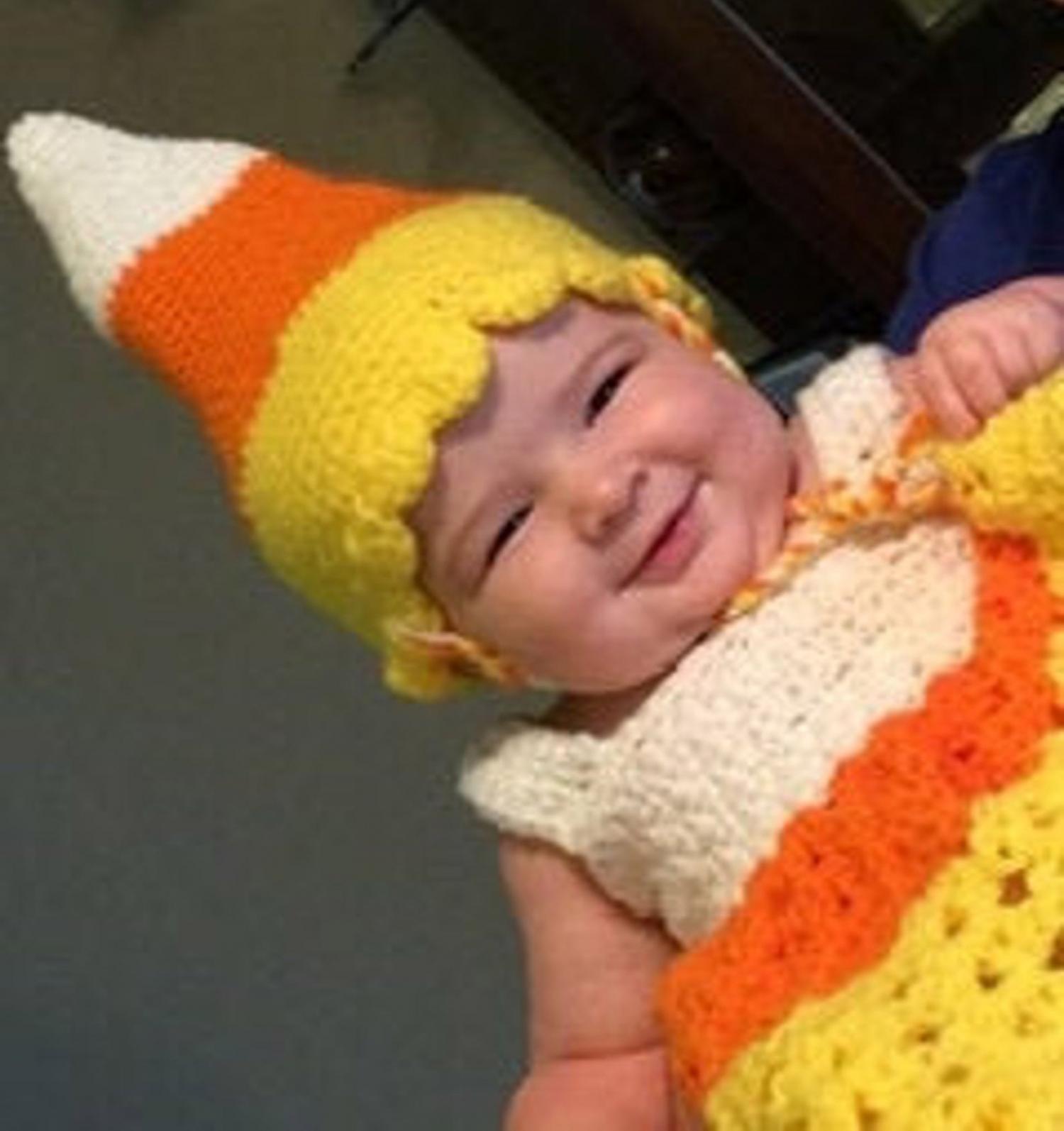 This Crochet Candy Corn Baby Costume Might Be The Cutest Halloween