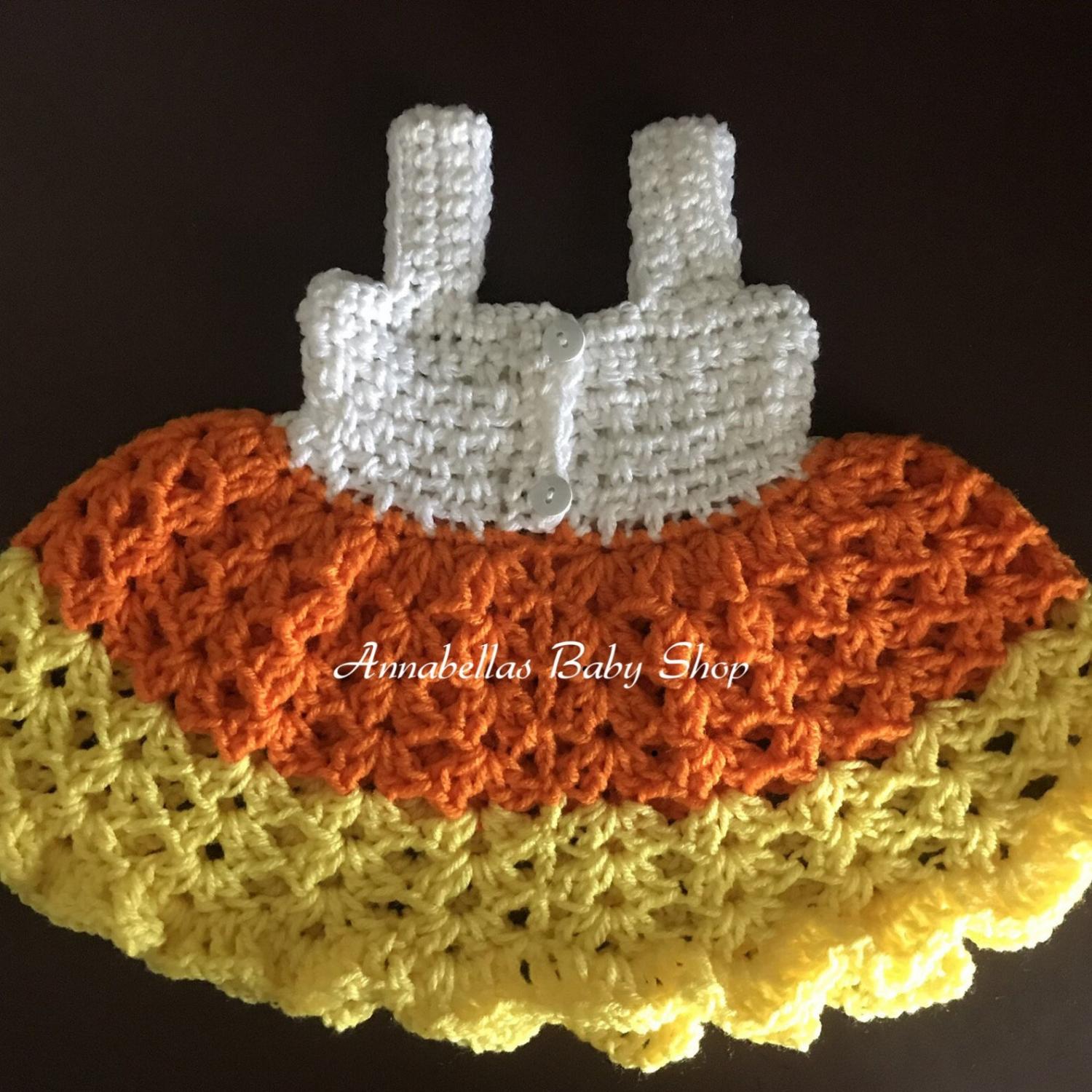 Crochet baby candy corn best sale costume pattern