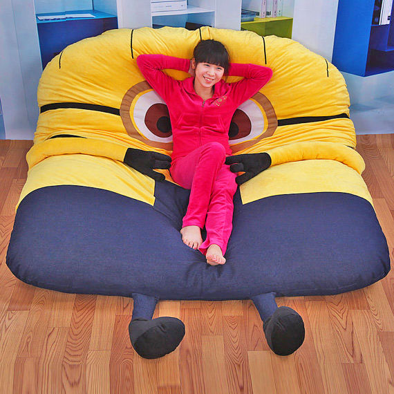 Buy Despicable Me Minion Jailbird Design Bean Bag Chair for Bedrooms and  Playrooms, Cotton, Grey, 52 x 38 x 52 cm Online at desertcartINDIA