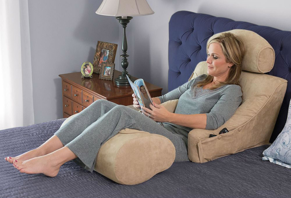 Comfort Bed Lounger that keeps you in the most comfy position in bed while reading