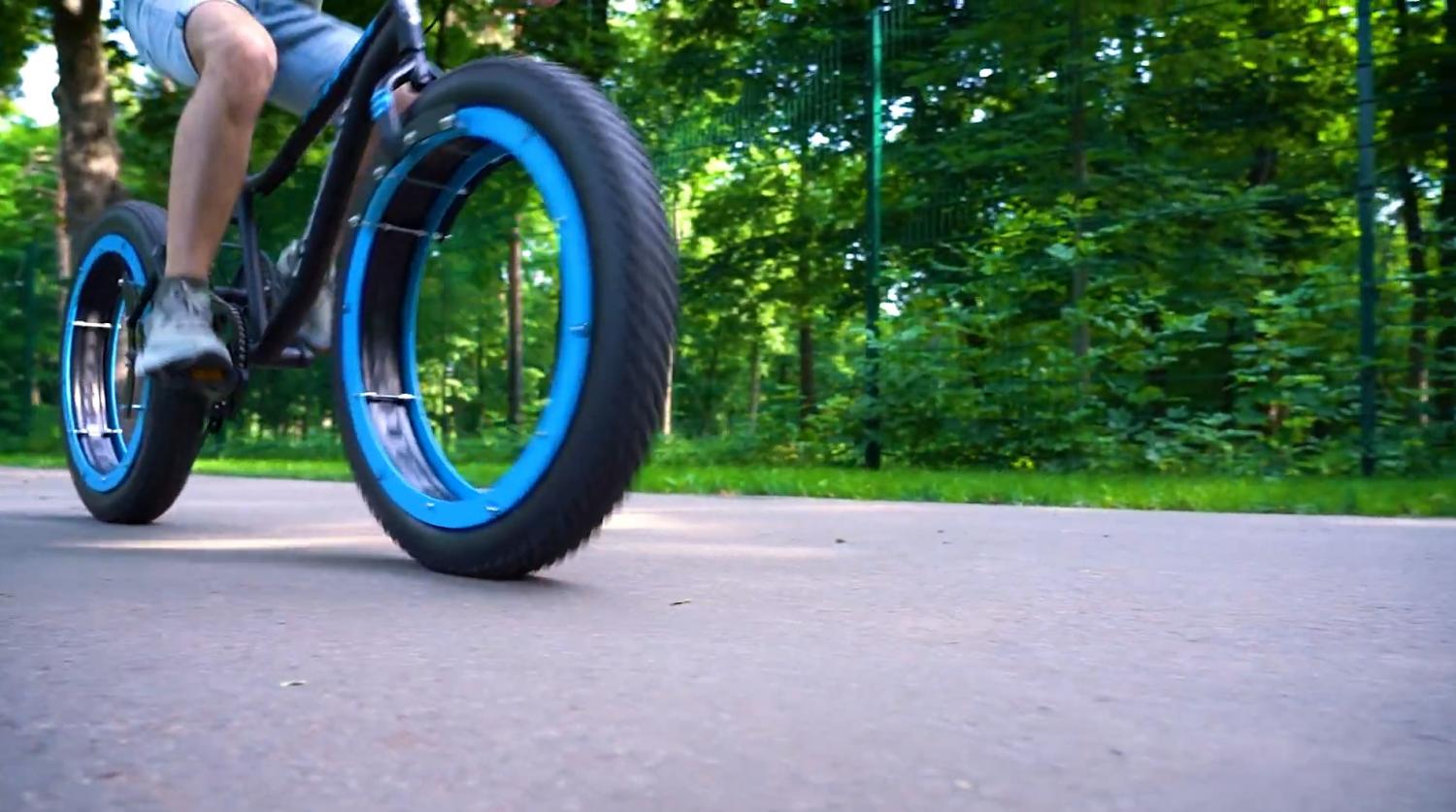 DIY Hubless Fat Tire Bicycle With Centreless wheel