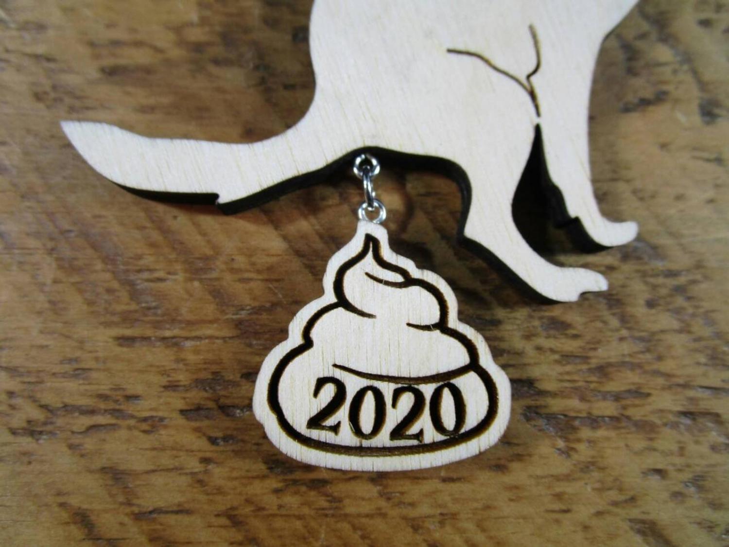 Dog Poop 2020 Christmas Ornament - Funny dog pooping on 2020 ornament