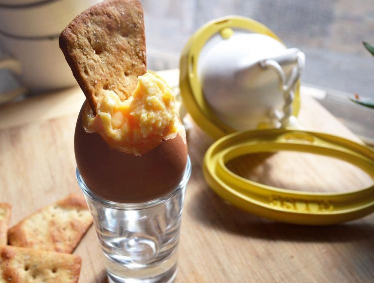 Egg Spinner Scrambles Egg Inside Shell To Create Golden Eggs