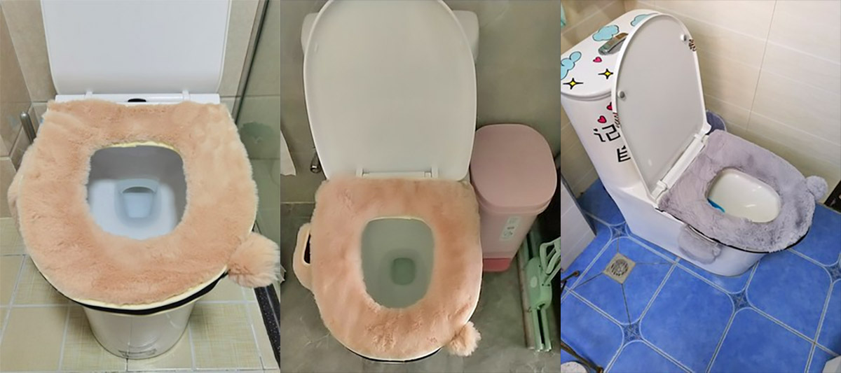 This Fluffy Toilet Seat Cover Comes Equipped With Its Own Phone Pocket