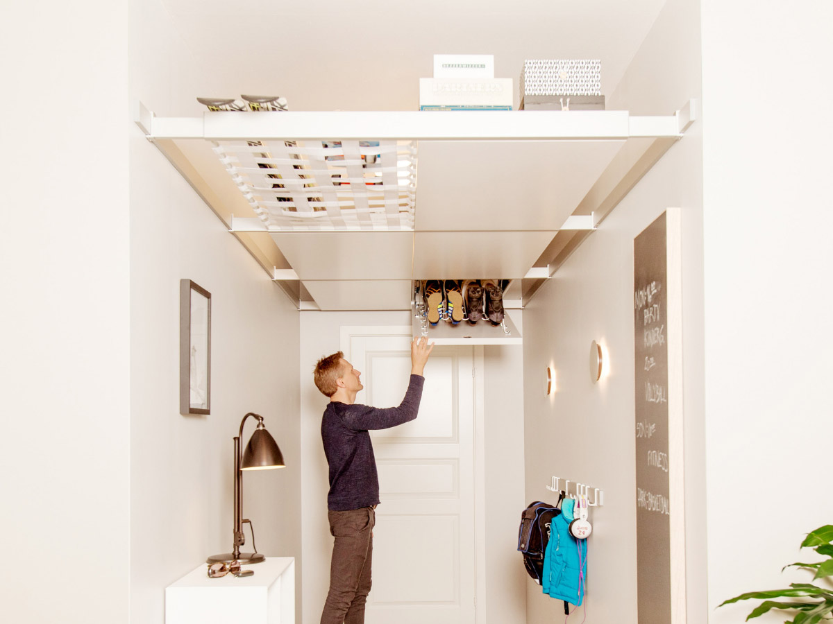 This Genius Storage Solution Lets You Store Stuff Right Up Against Your  Ceiling