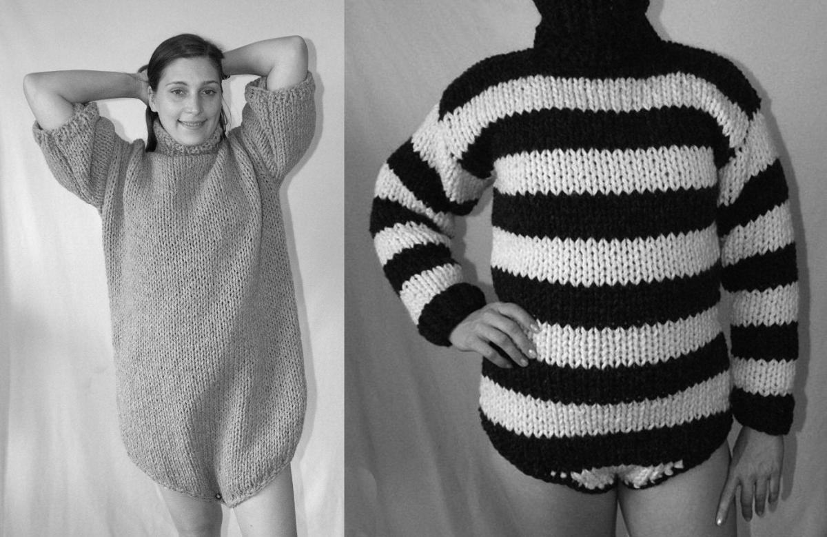 Giant Knitted Adult Onesie - Extremely cold winter knit jumpsuit - Gifts for extremely cold people