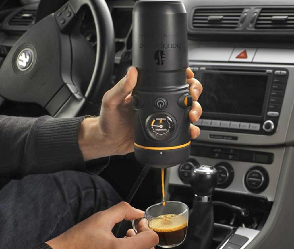 Real coffee around the campfire: Handpresso portable espresso maker