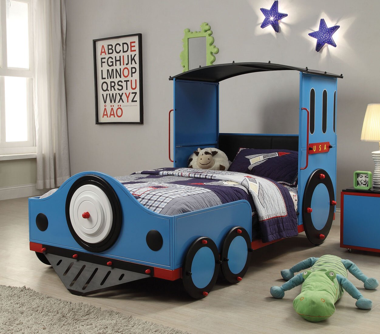 Whimsical Kids Train Car Replica Bed by Circu