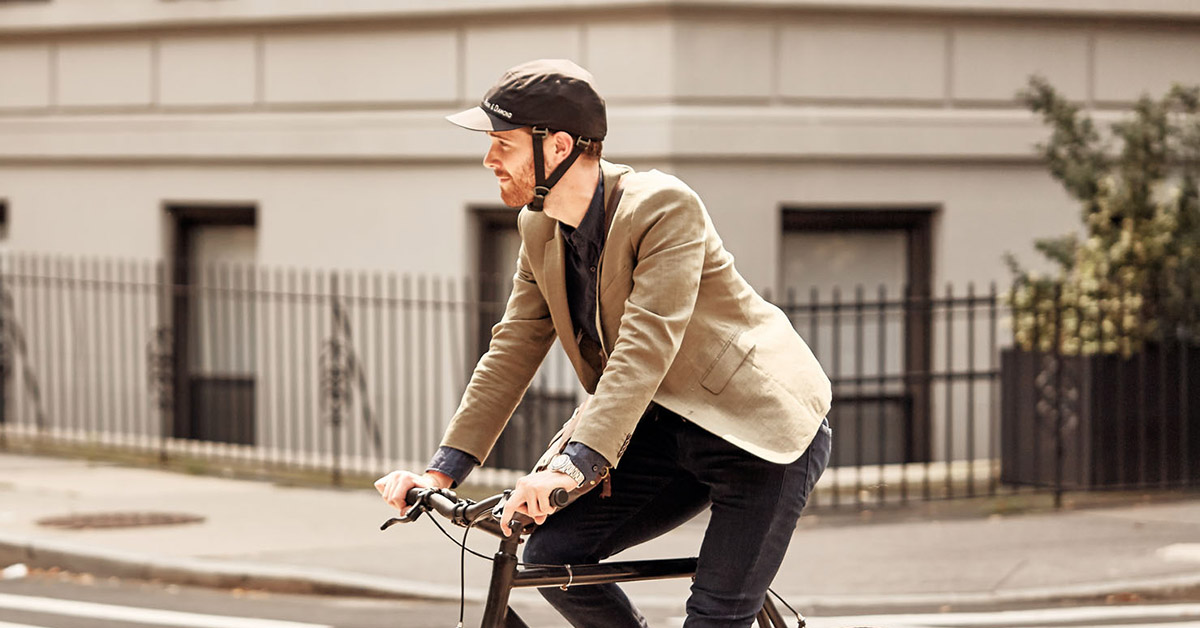 Bike helmet looks store like baseball cap