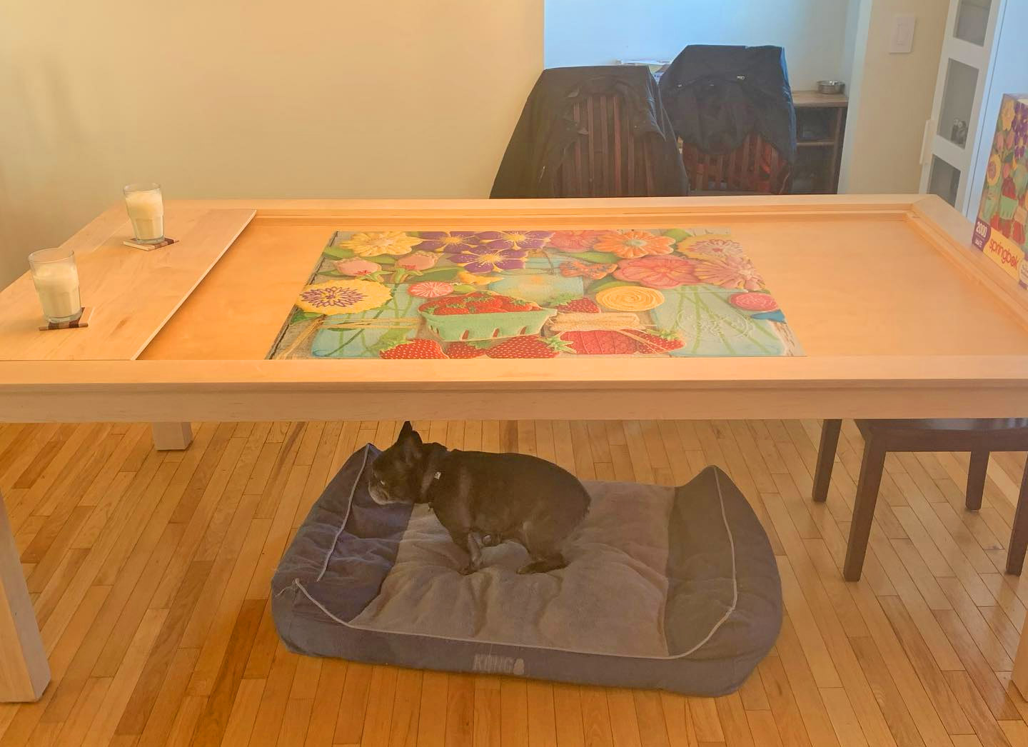 Dining Room Table With Puzzle Storage