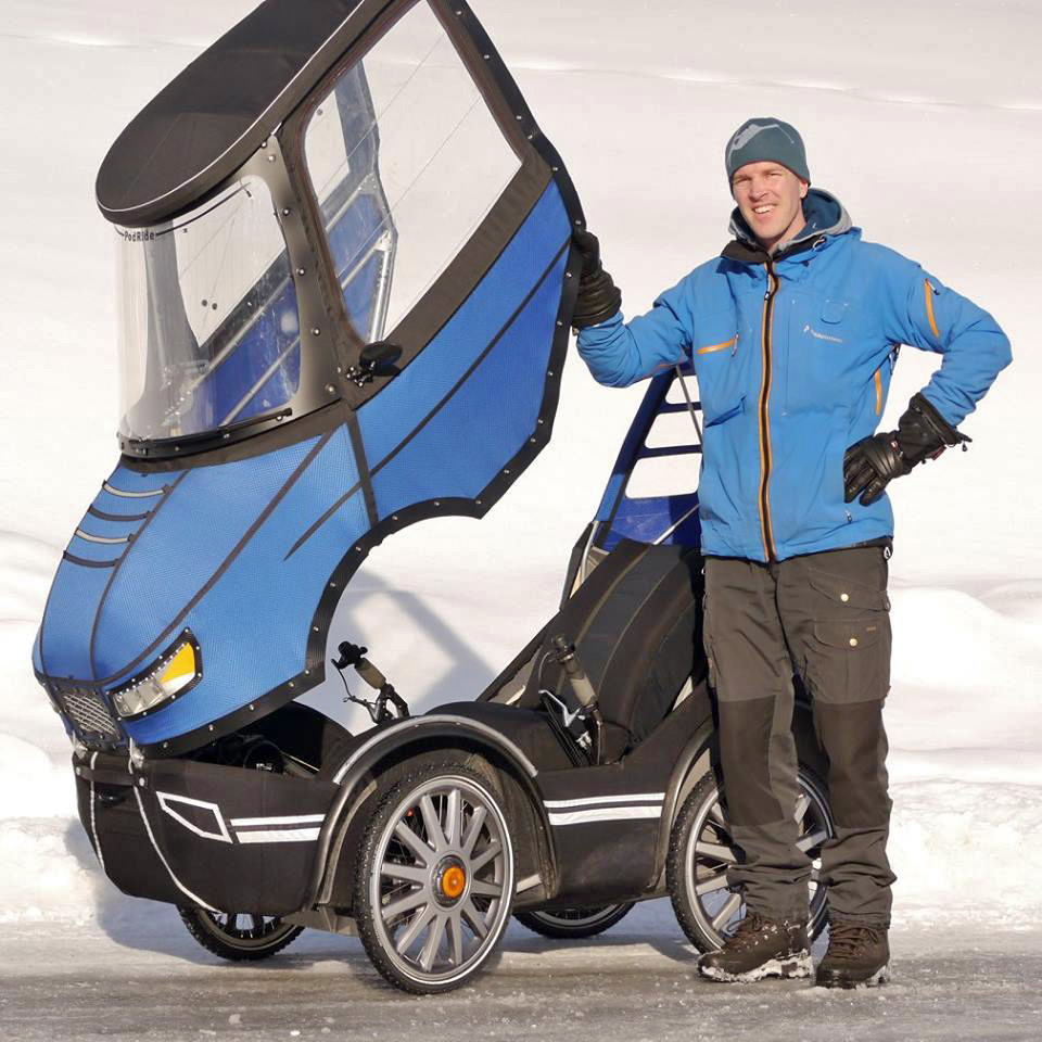 This Incredible Bicycle Car Is an E Bike That Keeps You Warm