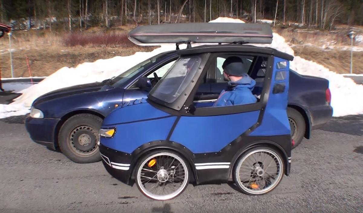 This Incredible Bicycle Car Is an E-Bike That Keeps You Warm During ...