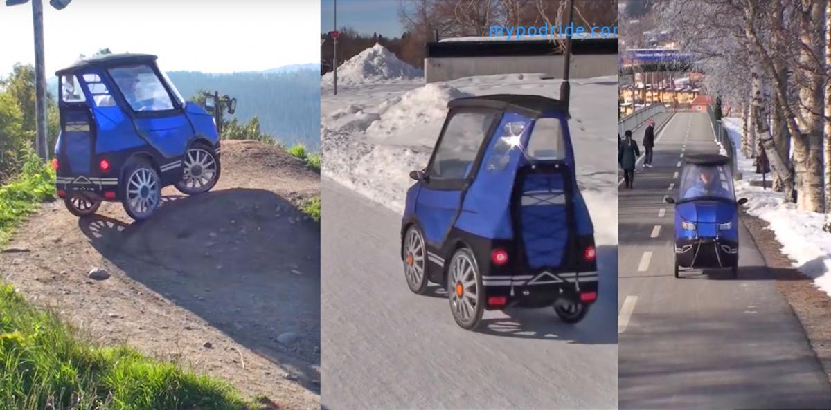 This Incredible Bicycle Car Is an E Bike That Keeps You Warm