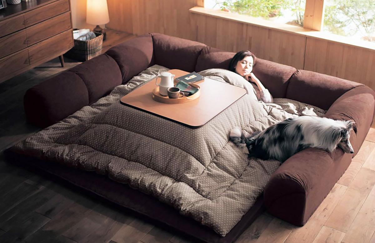 kotatsu table and blanket