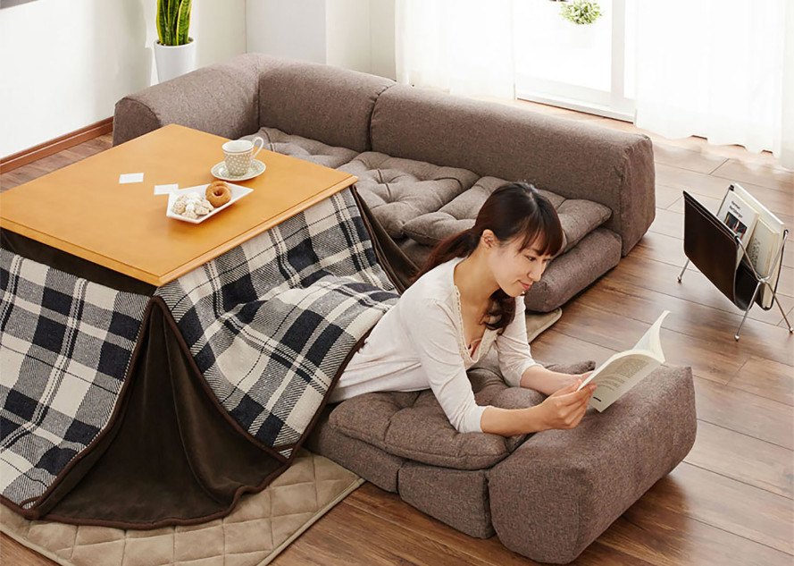 Heated Kotatsu Table - Japanese Table Gadget heated under blanket table