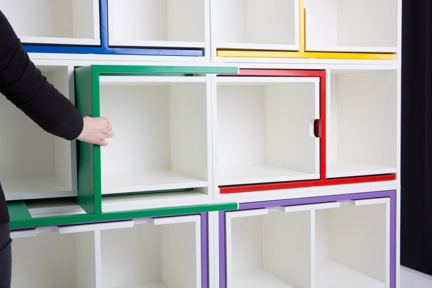 Incredible Table and Chairs Set Hides Inside Of a Bookcase When Not In Use - Hideaway dining table into bookcase by Orla Reynolds