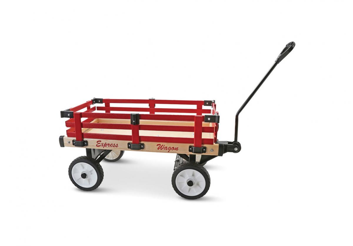 Red Wagon That Turns Into a Snow Sleigh - Converting Wagon Snow Sled