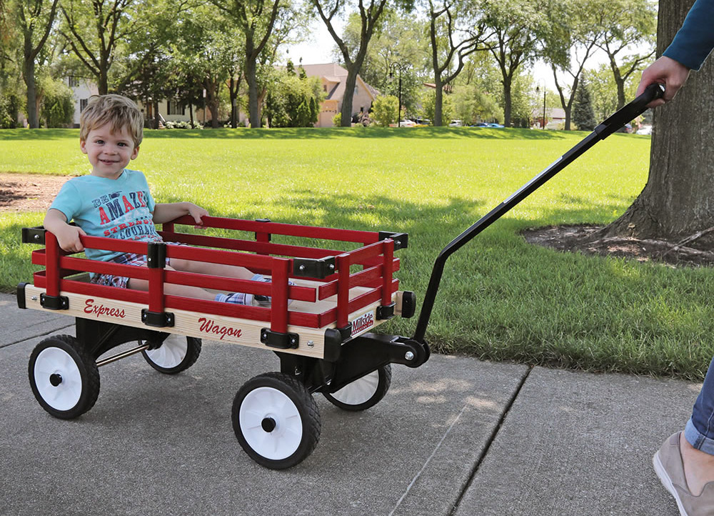 Red Wagon That Turns Into a Snow Sleigh - Converting Wagon Snow Sled