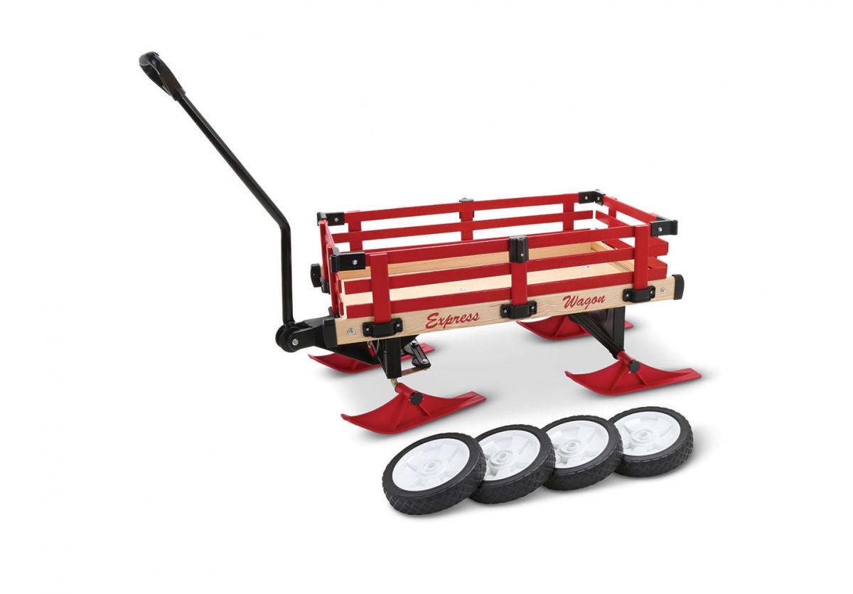 radio flyer wagon skis