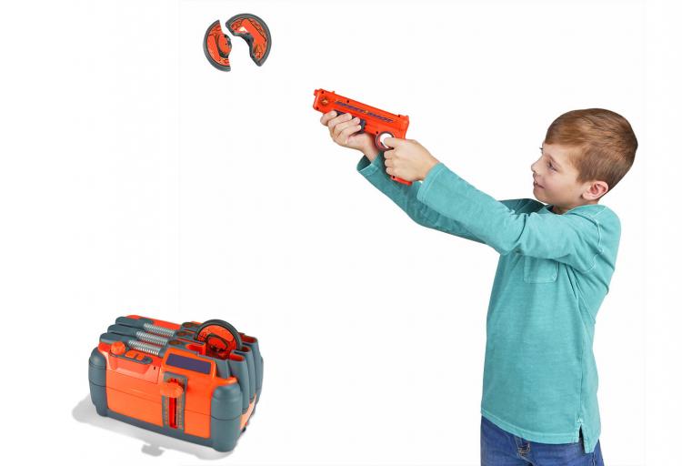 Infrared skeet shooter toy - Laser target practice skeet shooting gadget - sensor on skeets break apart when hit