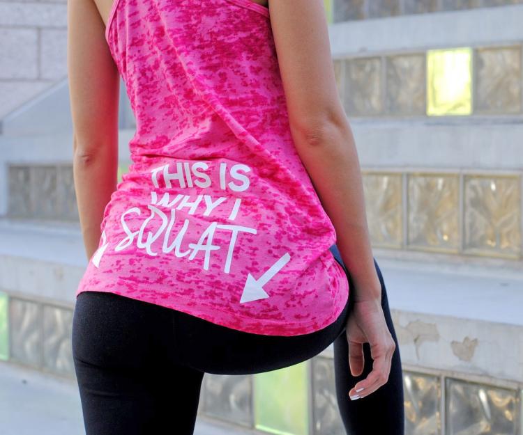 This Is Why I Squat Arrows Pointing To Butt - Women's Workout Shirt