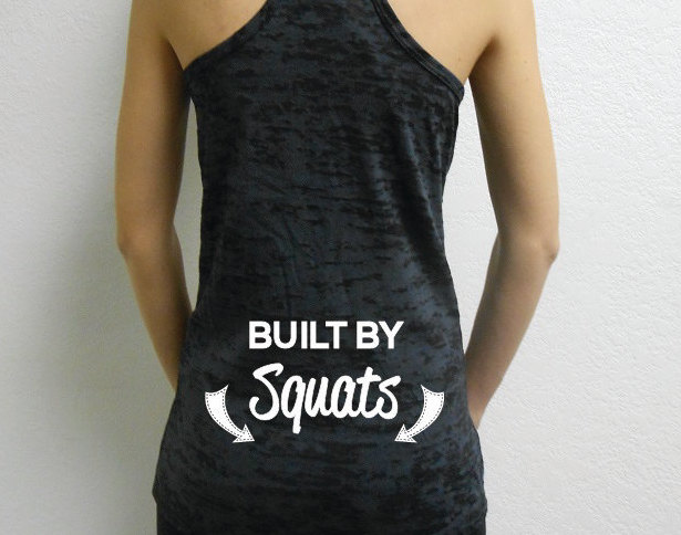 Built By Squats - Arrows Pointing To Butt - Women's Workout Shirt