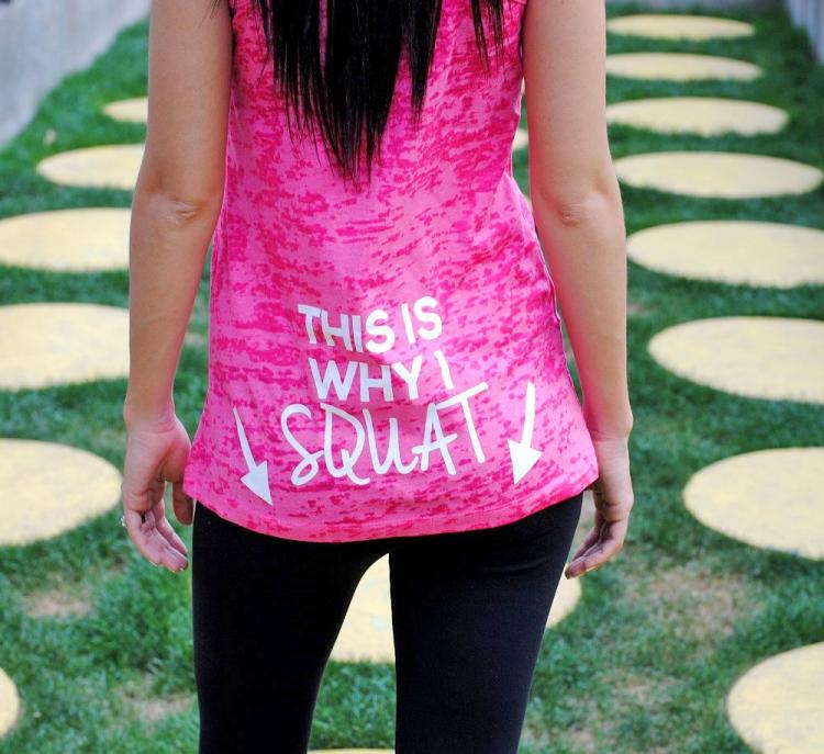 This Is Why I Squat Arrows Pointing To Butt - Women's Workout Shirt