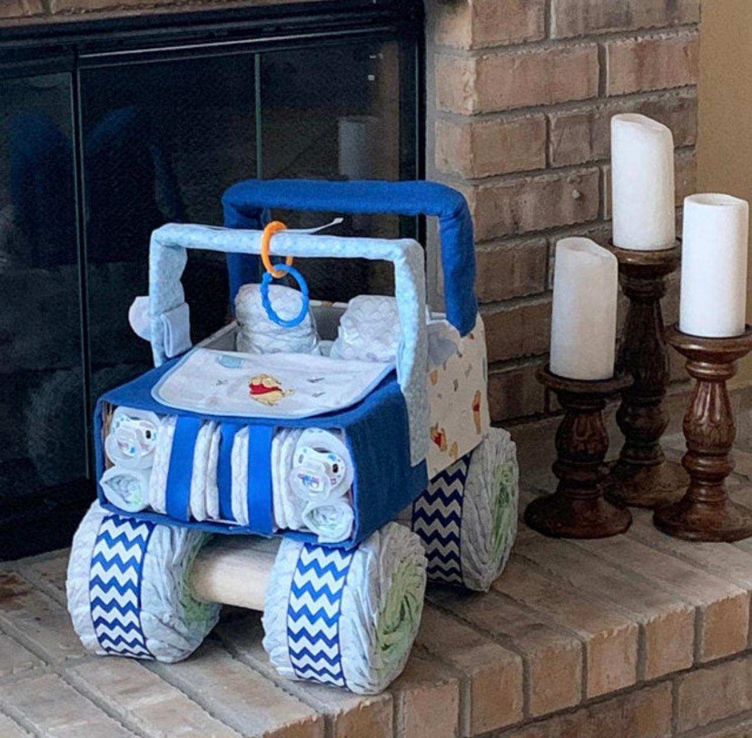 Diaper jeep for baby hot sale shower