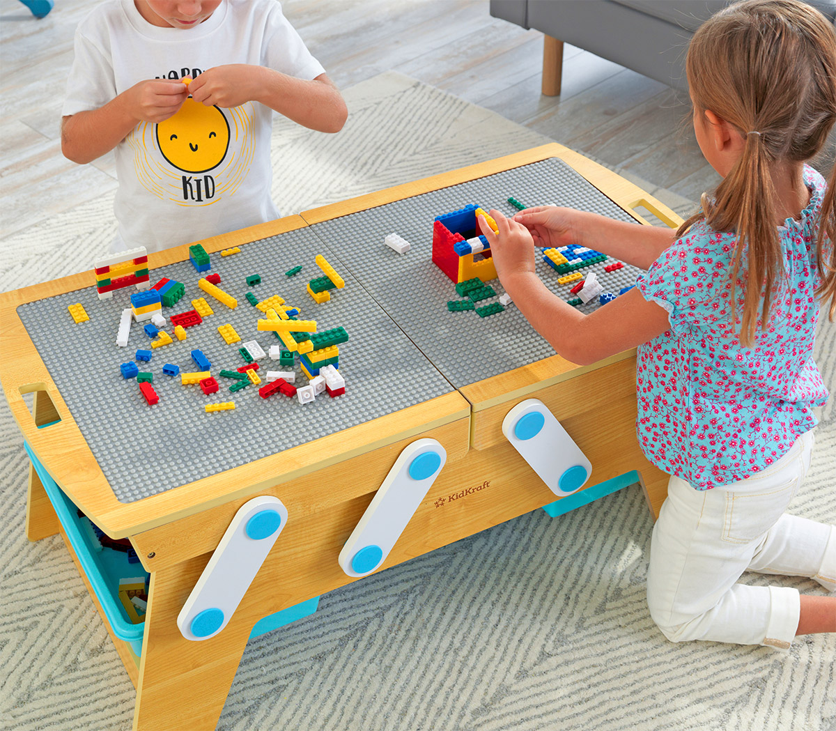 kidkraft building bricks play n store table