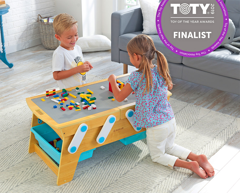 Lego play table - KidKraft Building Blocks Play N StoreTable opens up for storage
