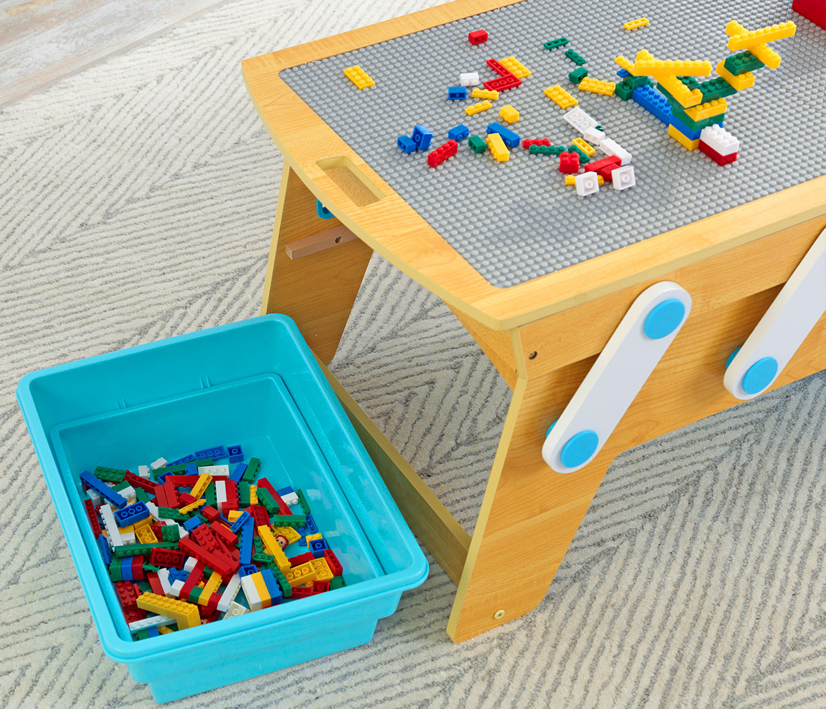 kidkraft building bricks play n store table